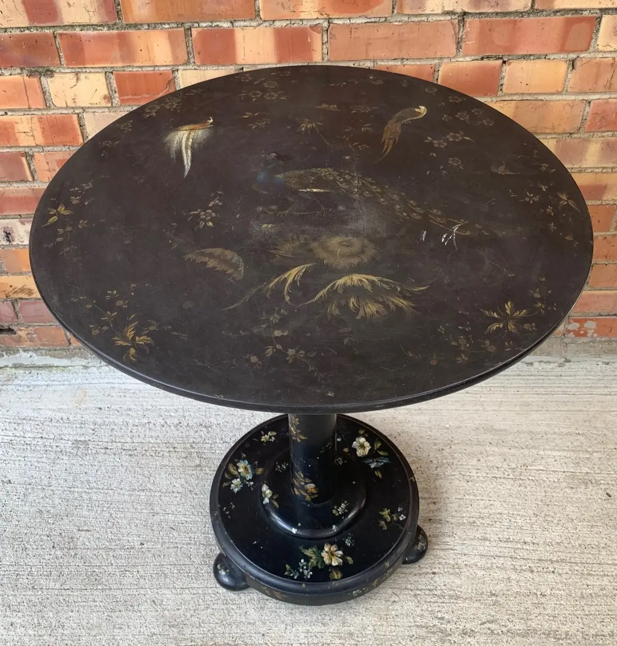 Paper Mache Pedestal Table 1