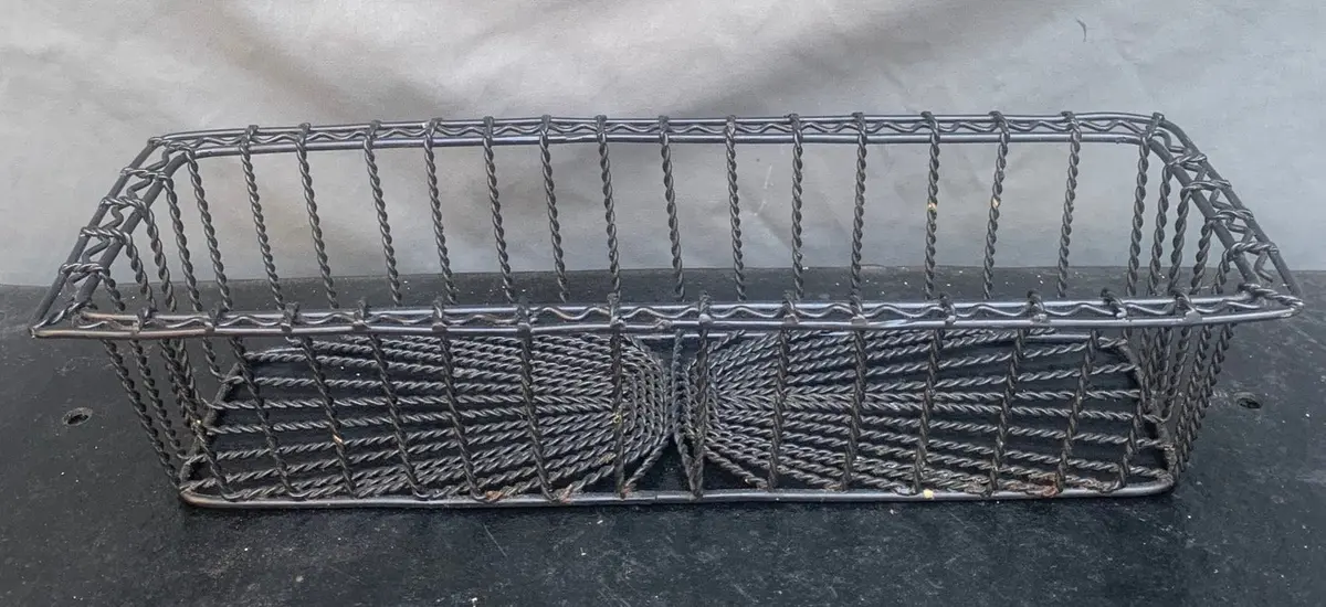 Small Black Wire Rectangular Basket 1