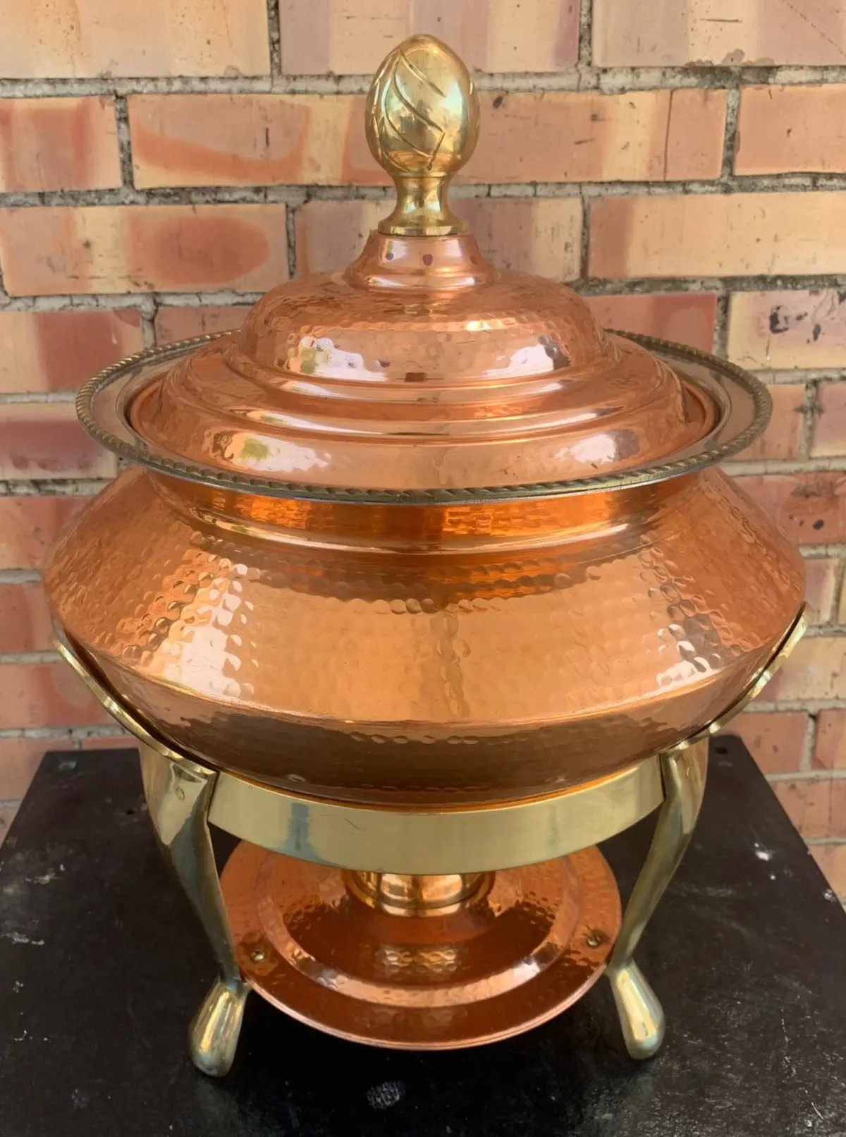 Large Copper Chafing Dish 1