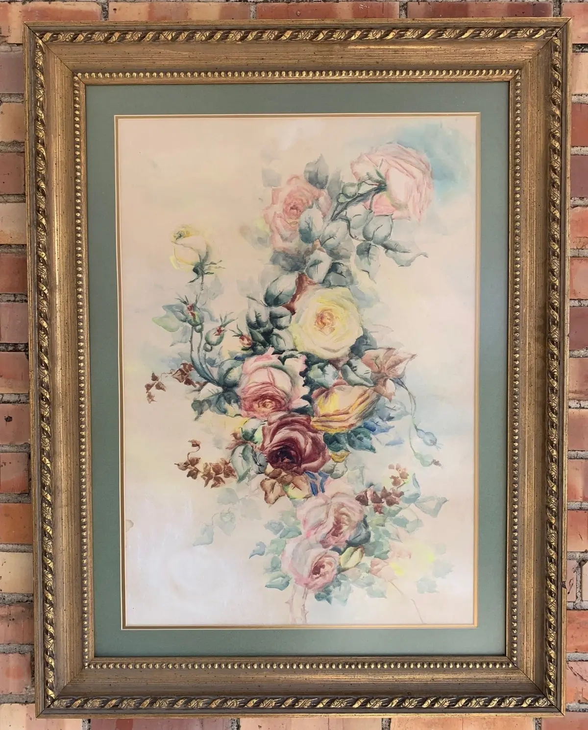 Framed Floral Watercolor Print 1