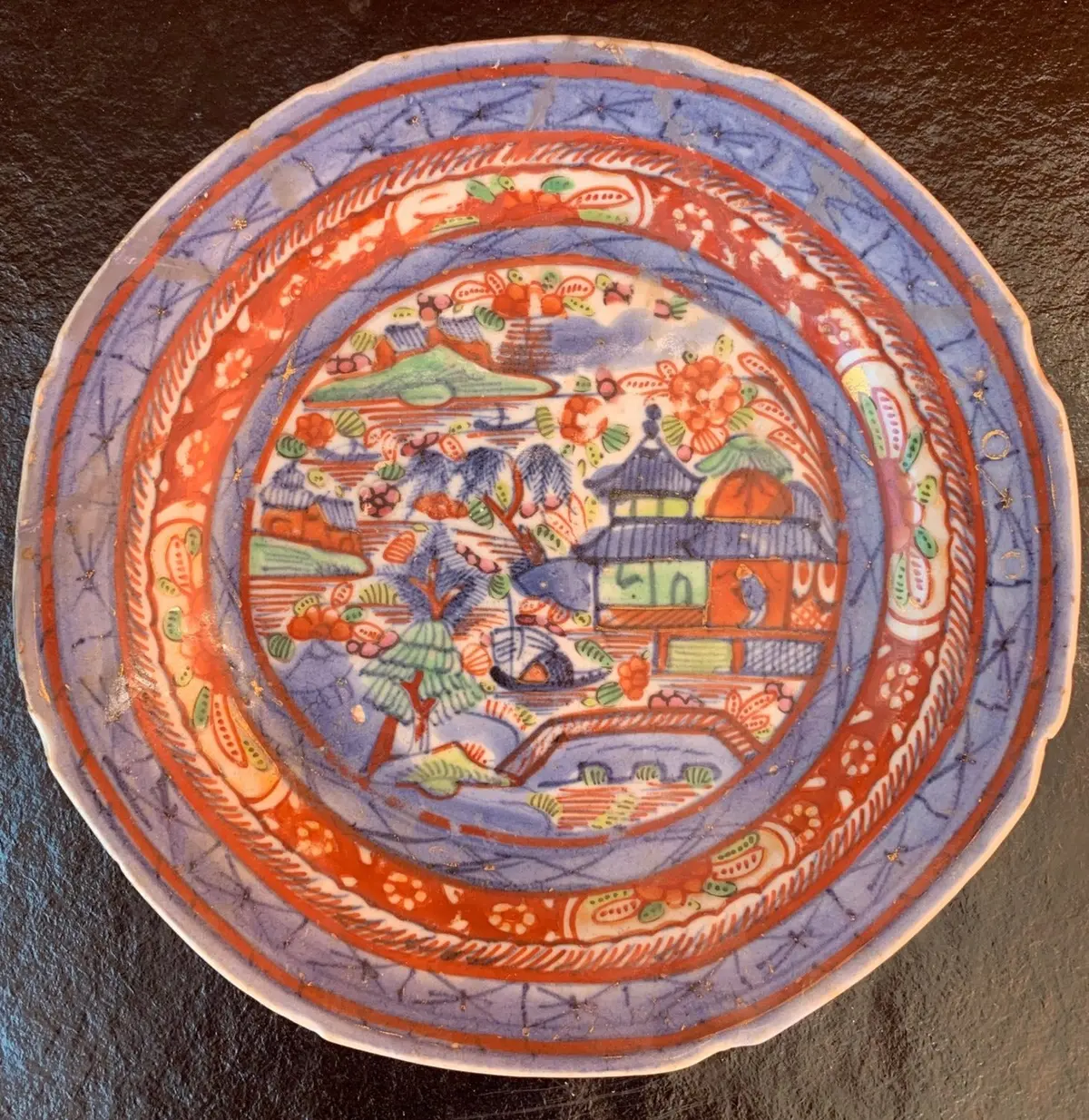 Blue And Red Chinese Plate 1
