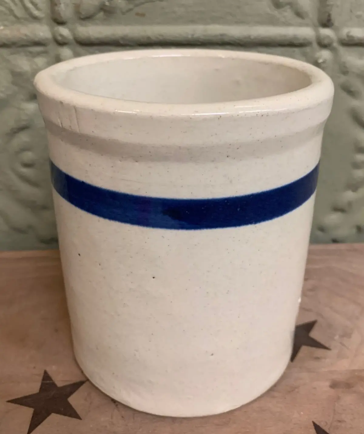 Small Crock With Blue Band 1