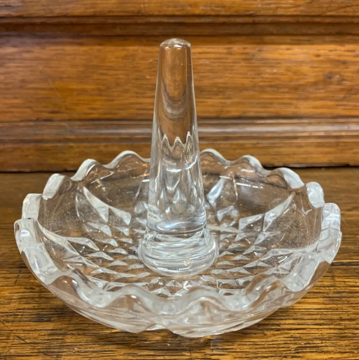 Small Pressed Glass Ring Holder 1