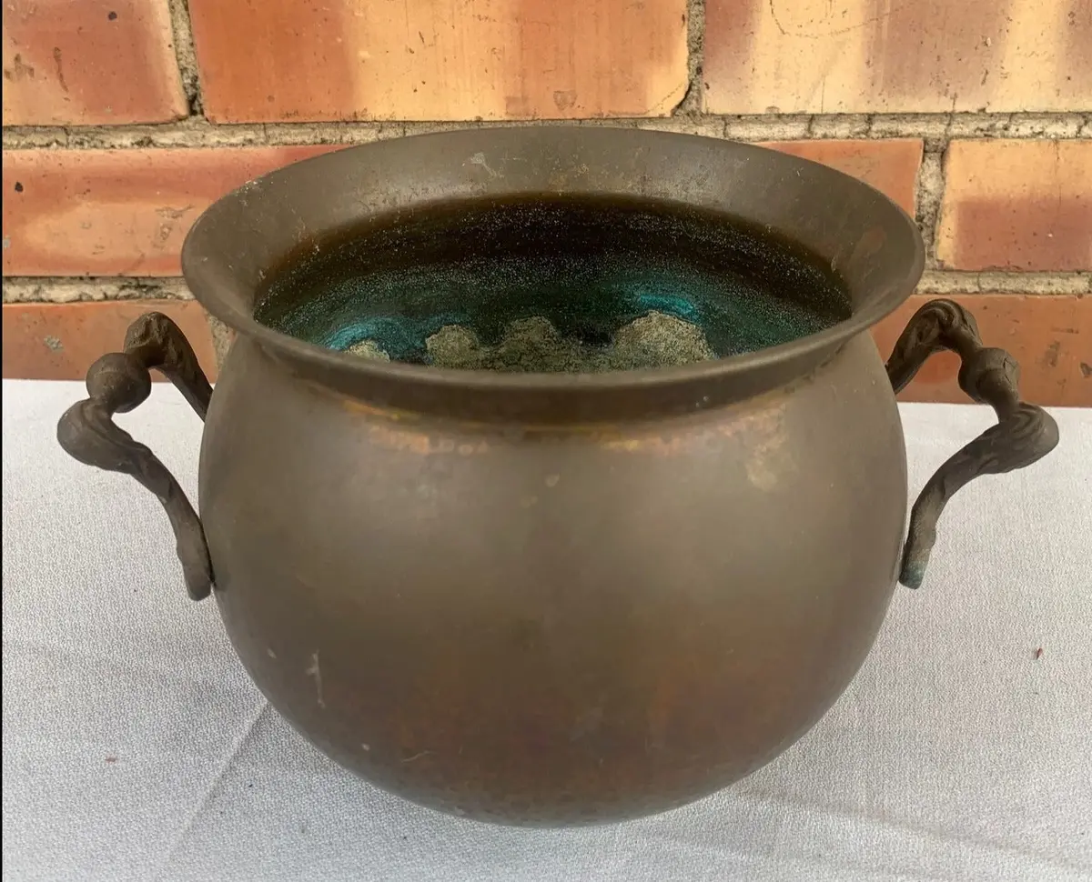 Double Handled Brass Jardiniere 1