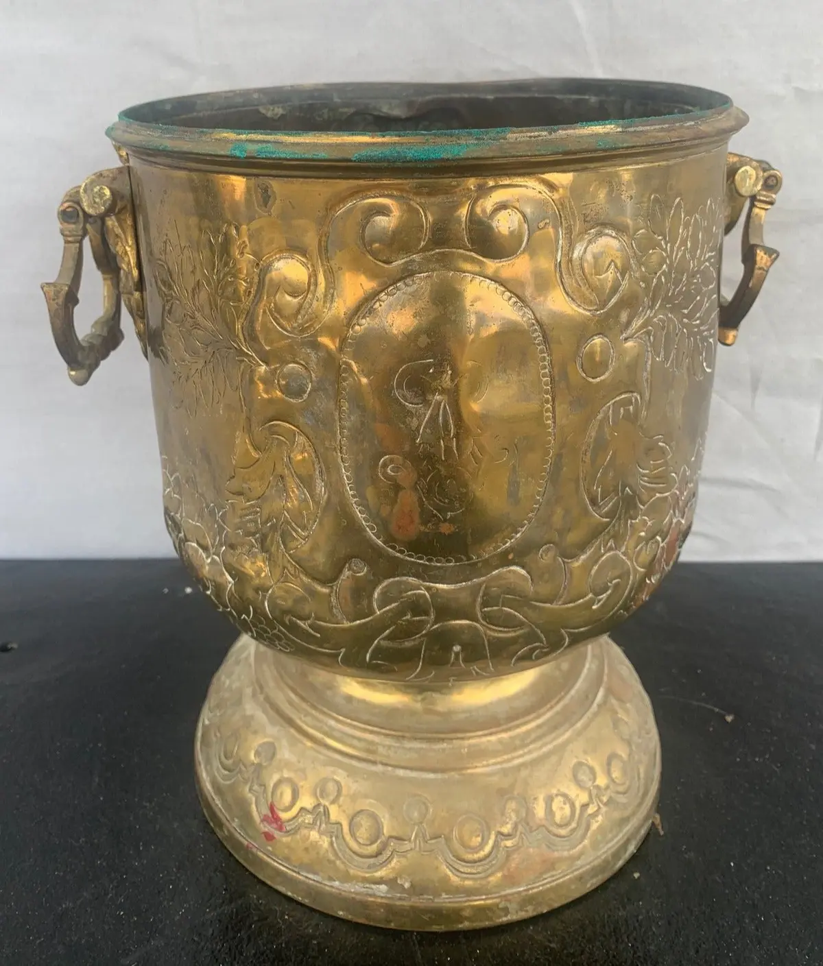 Brass Footed Bowl Or Chiller 1