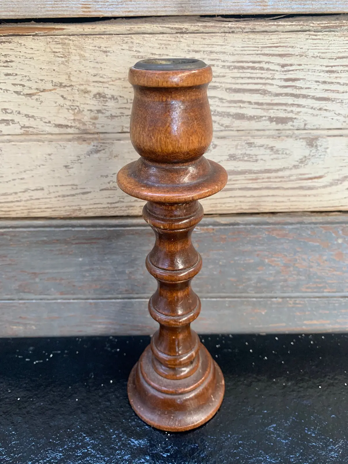 Wood 8" Candlestick 1