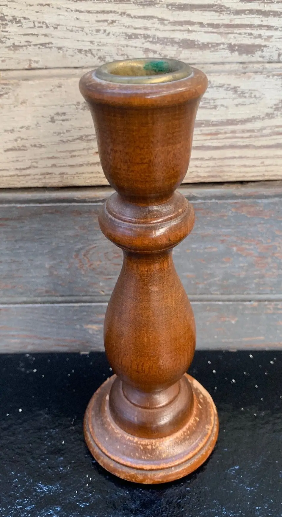 Wood 6.5" Candlestick 1