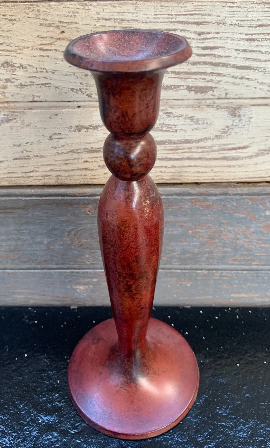 Red Metal Candlestick 1