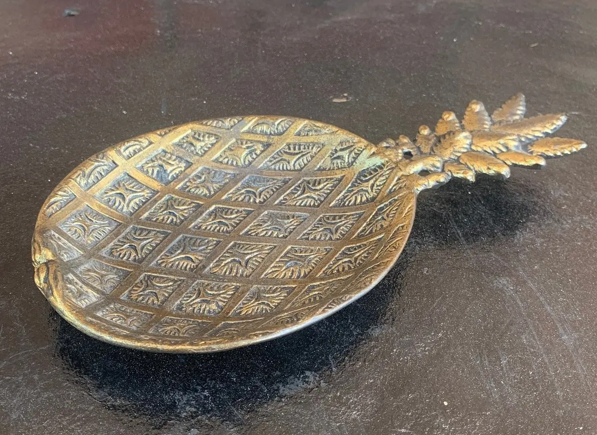 Brass Pineapple Catch All Dish 1