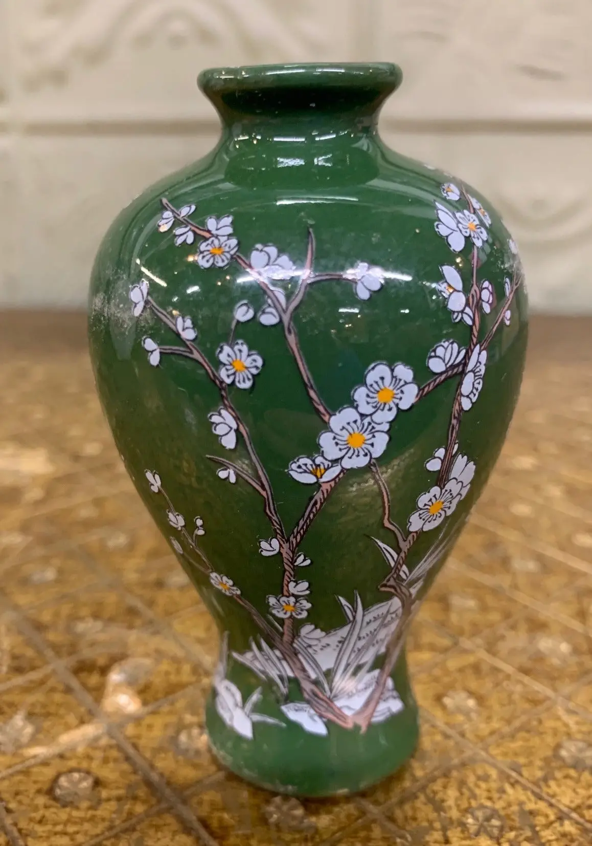 Tiny Green Japanese Vase 1
