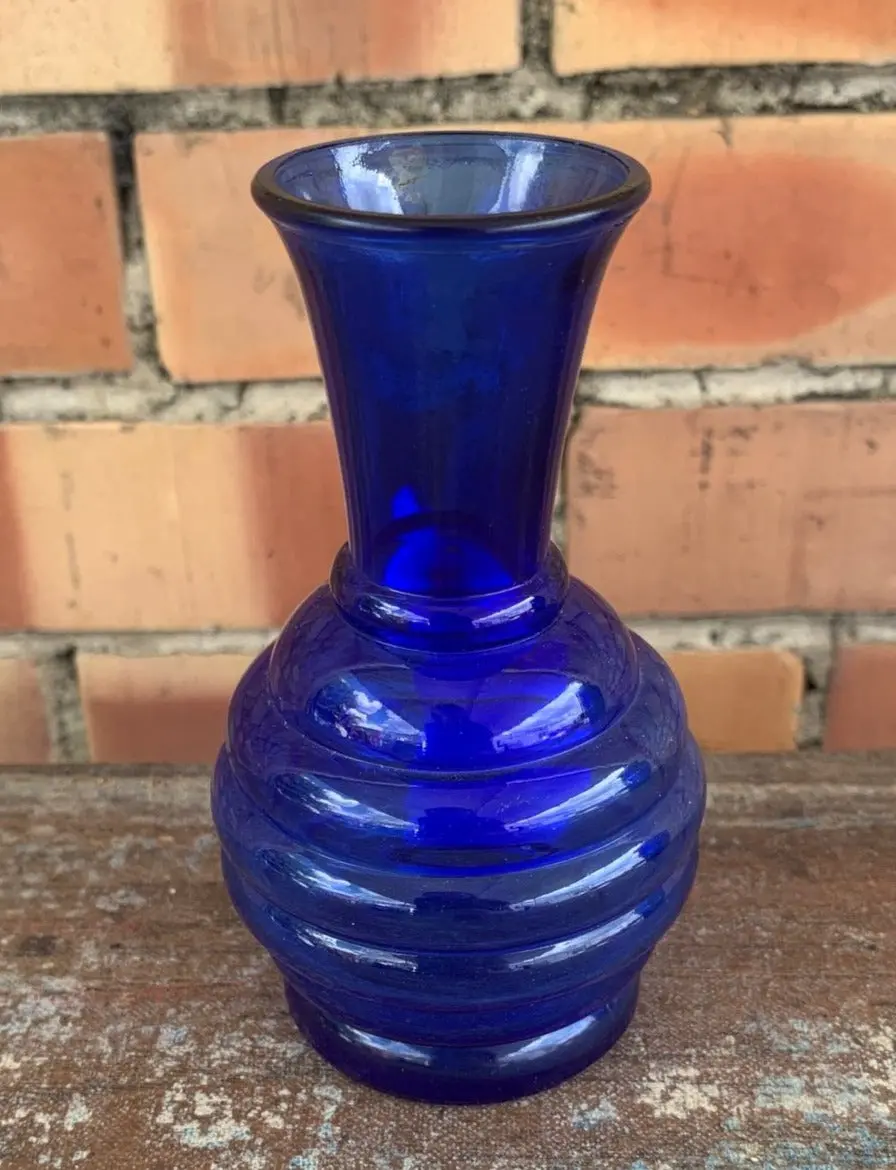 Cobalt Honey Dipper Shaped Vase 1