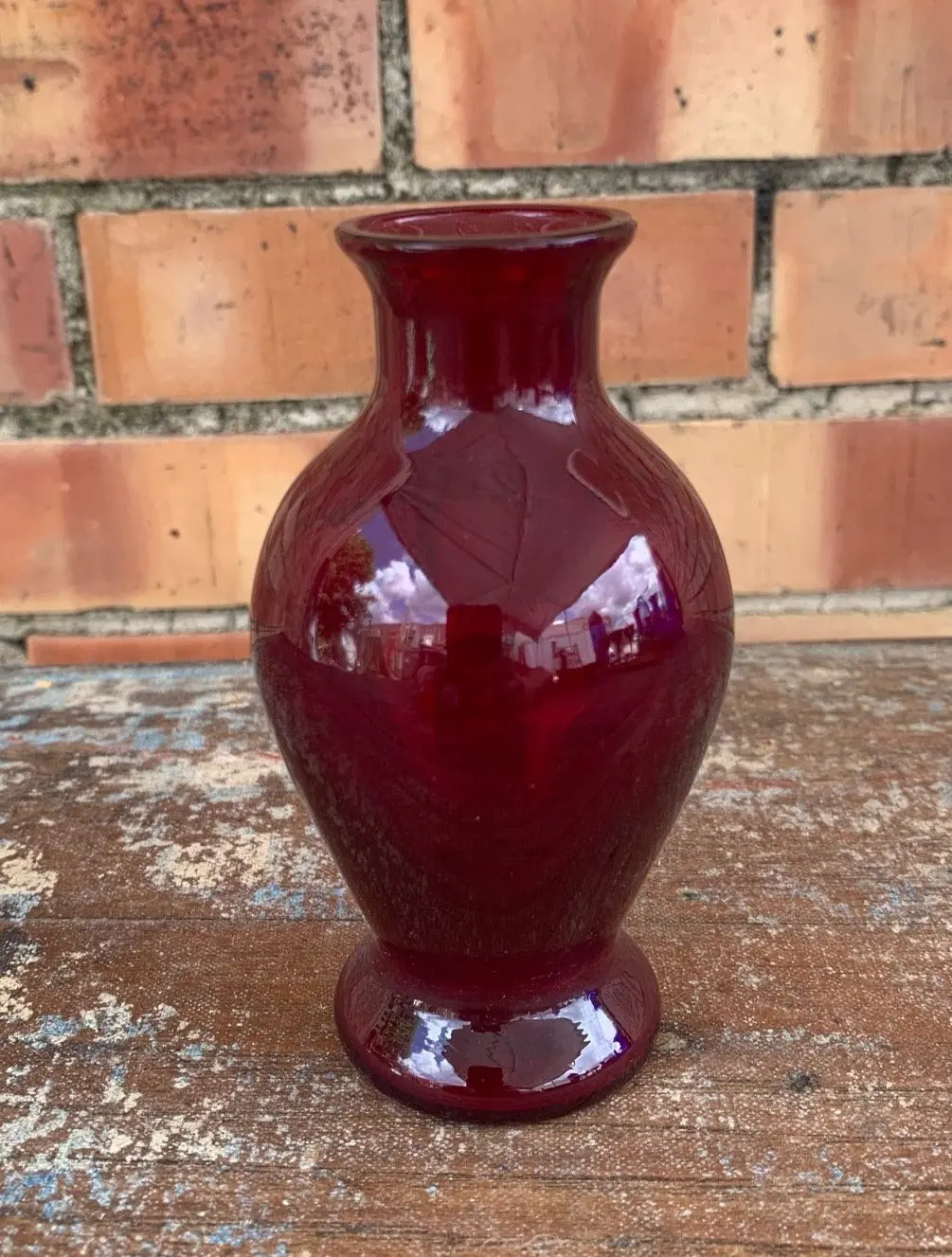 Small Ruby Glass Vase 1