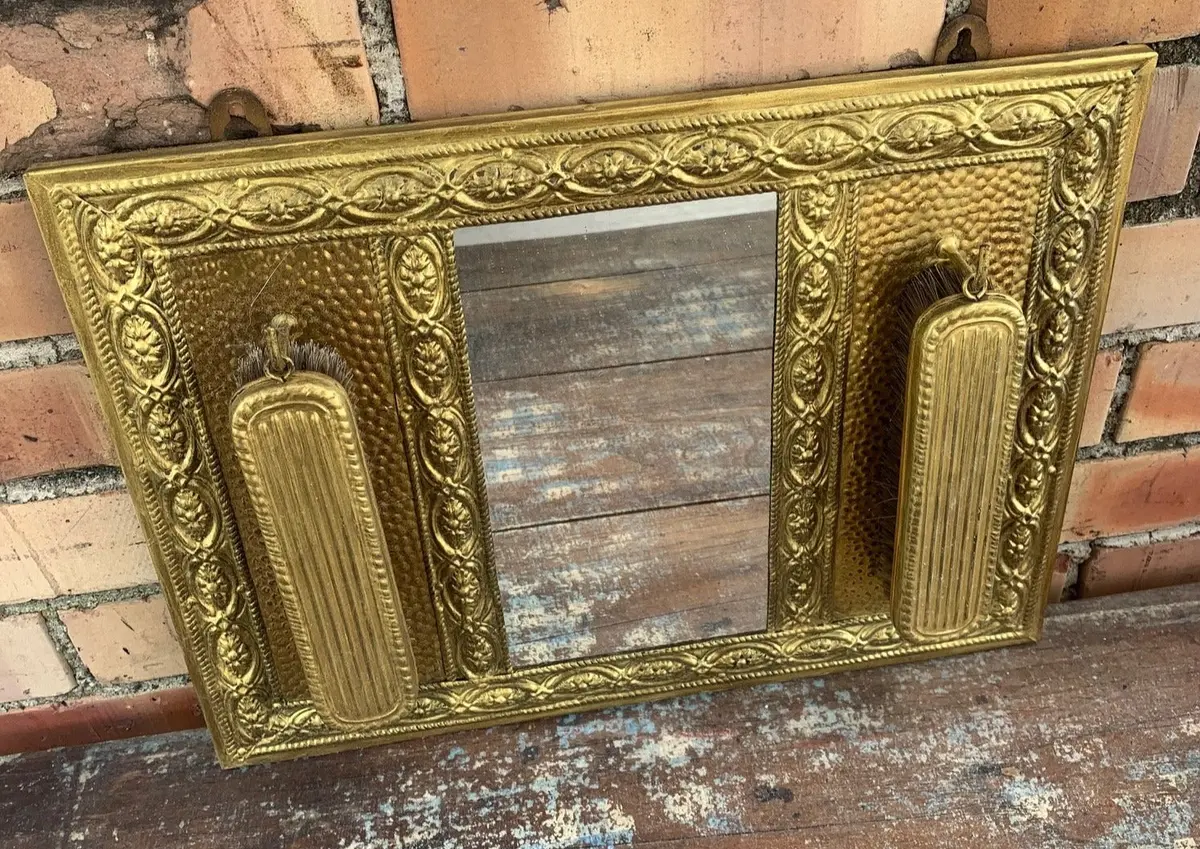 Mirrored Brass Brush Set 1