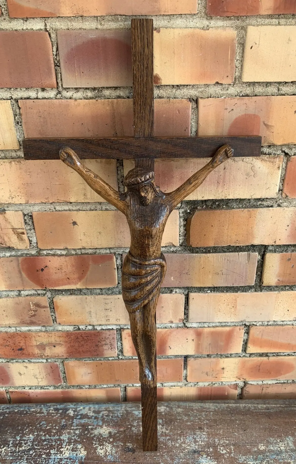 Medium Ash Carved Crucifix 1