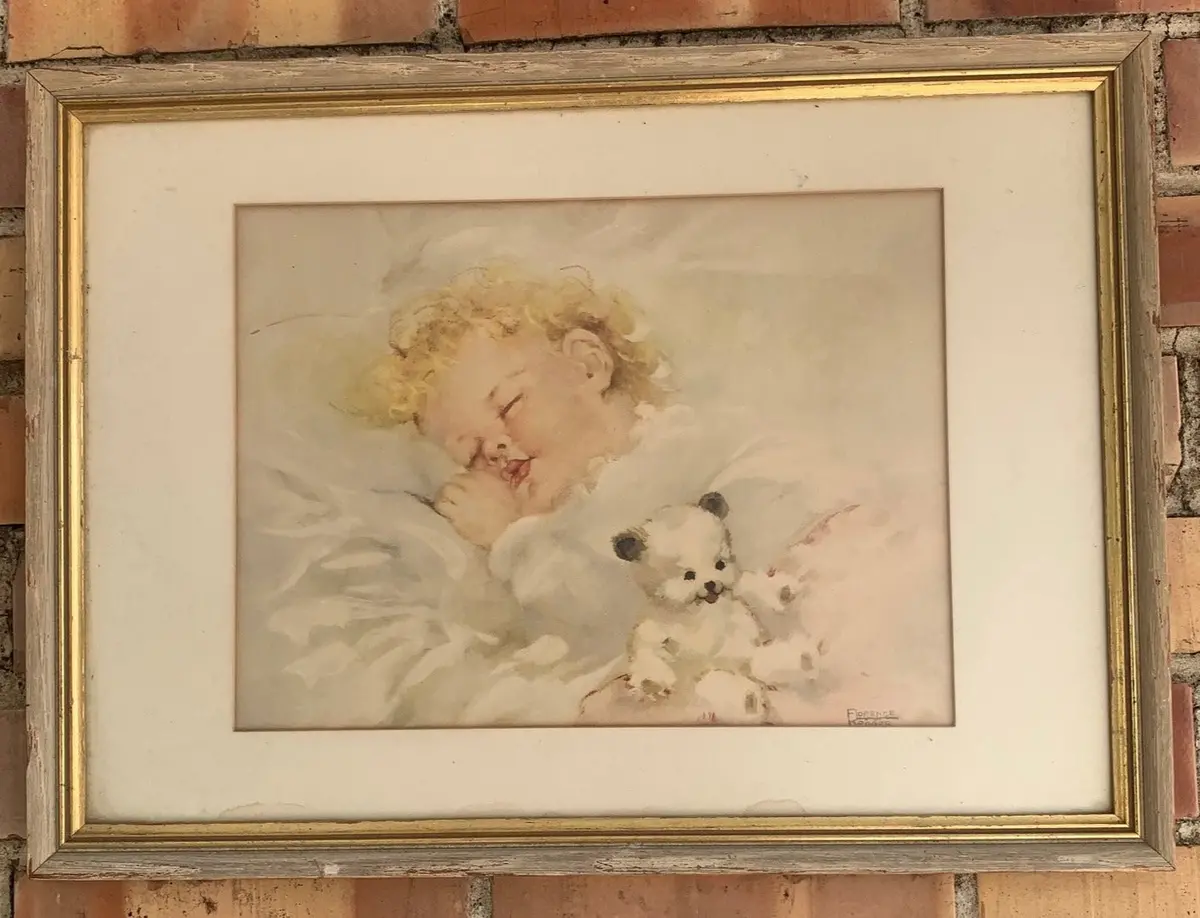 Baby Motif Framed Print By Florence Rogers 1