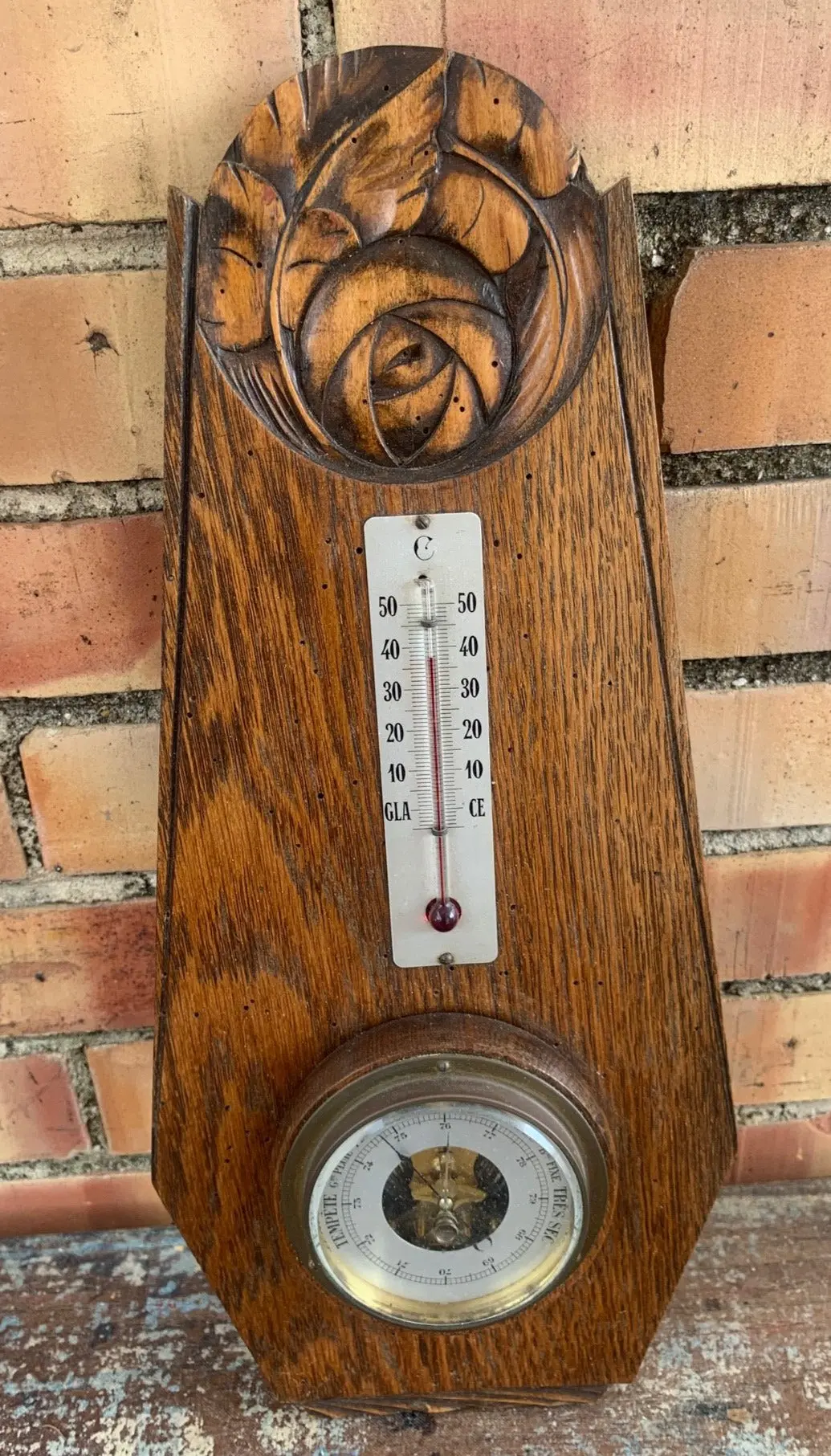 French Oak Barometer 1