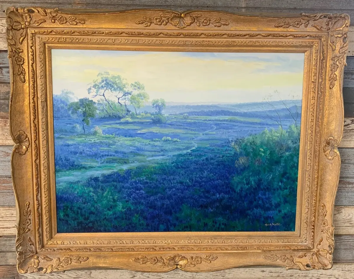 Bluebonnet Painting Signed By Hardy Martin 1