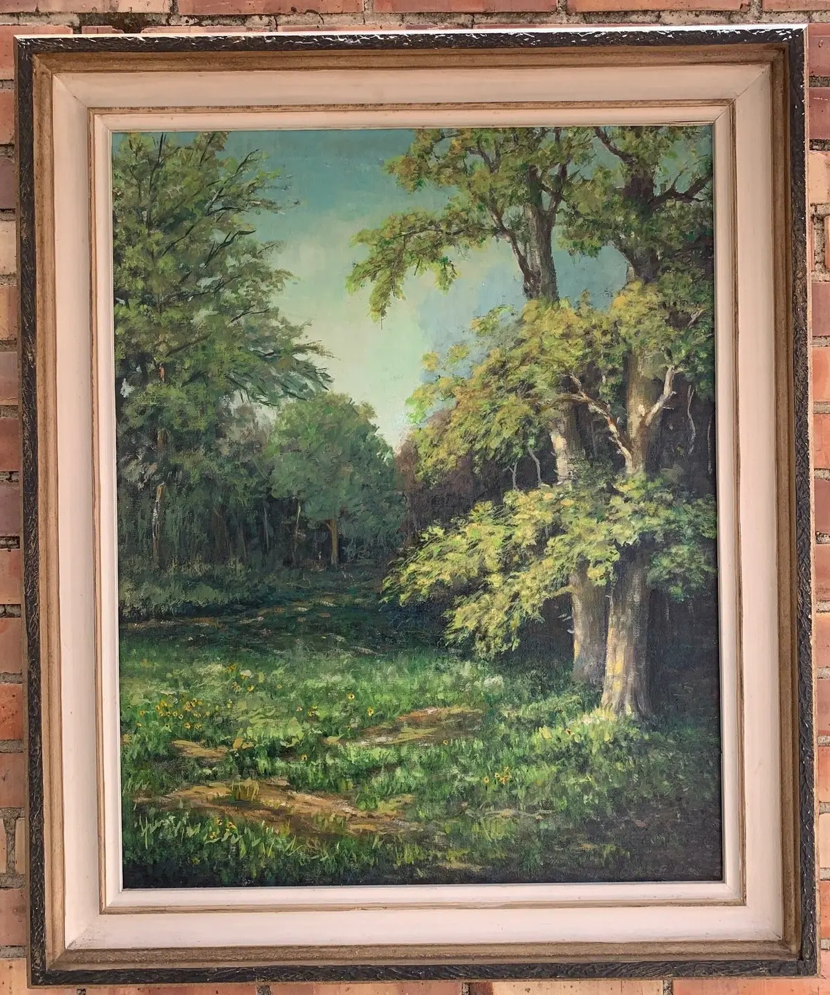 Oil Painting Of Texas Cottonwood Trees 1