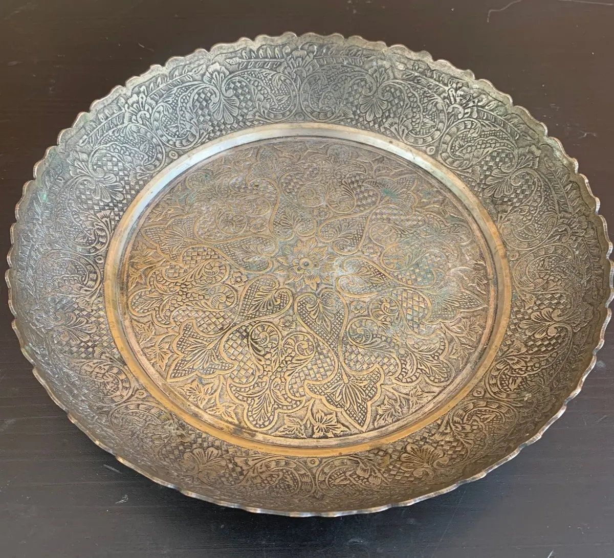 Incised Brass Dish 1
