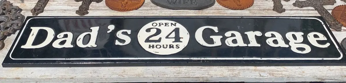 Tin Dad's Garage Sign 1