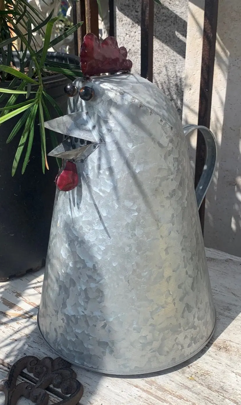 Tin Chicken Pitcher 1