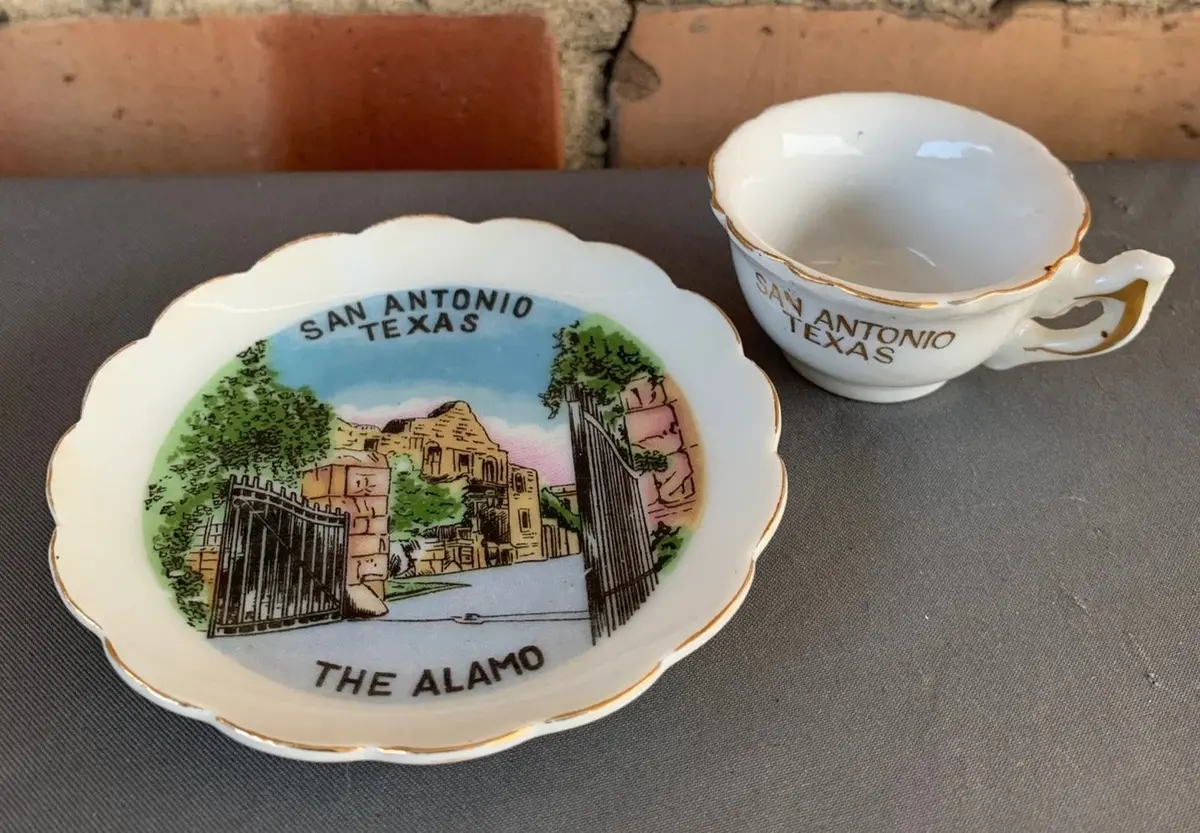 San Antonio Alamo Mini Cup And Saucer 1