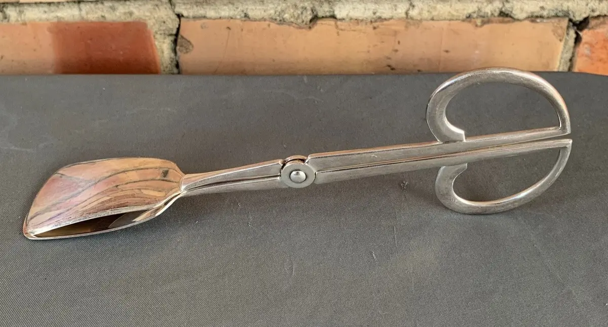Pair Of Silver Plate Pastry Serving Tongs 1