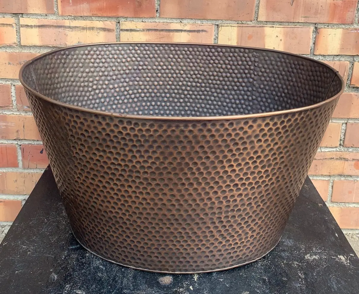 Hammered Metal Ice Bucket 1