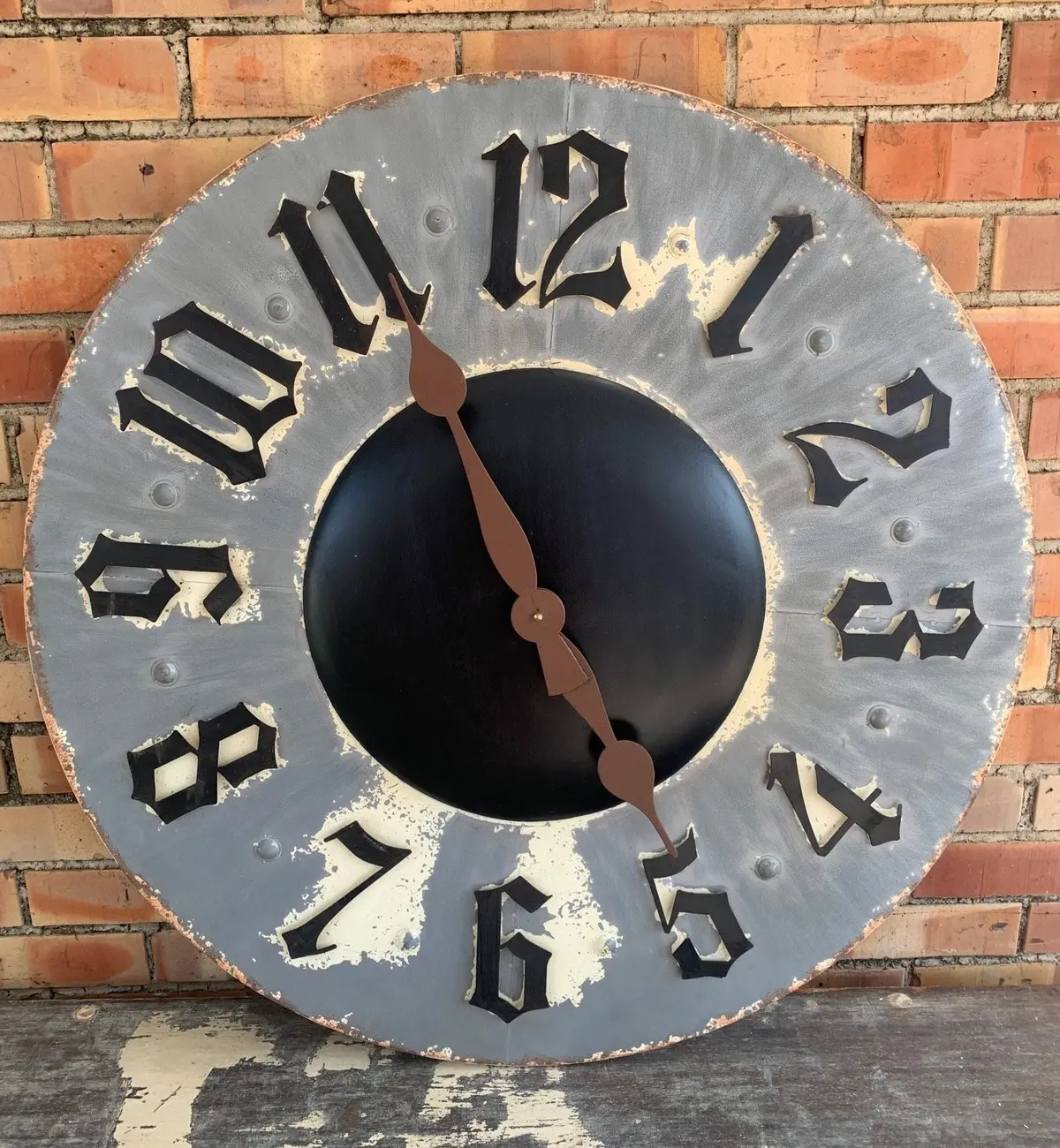 Large Metal Clock Art Piece 1