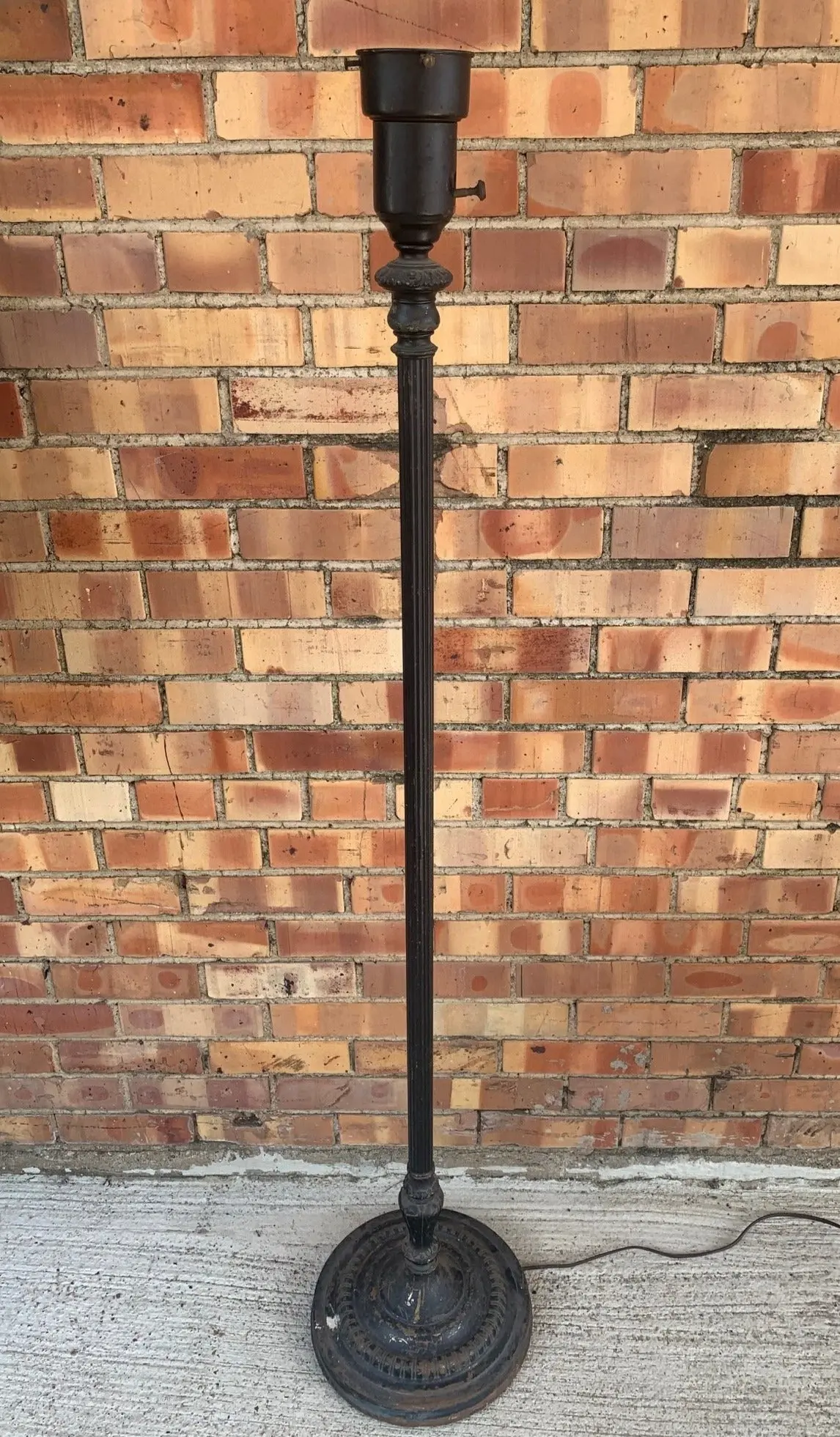 As Found Black And Reeded Floor Lamp 1