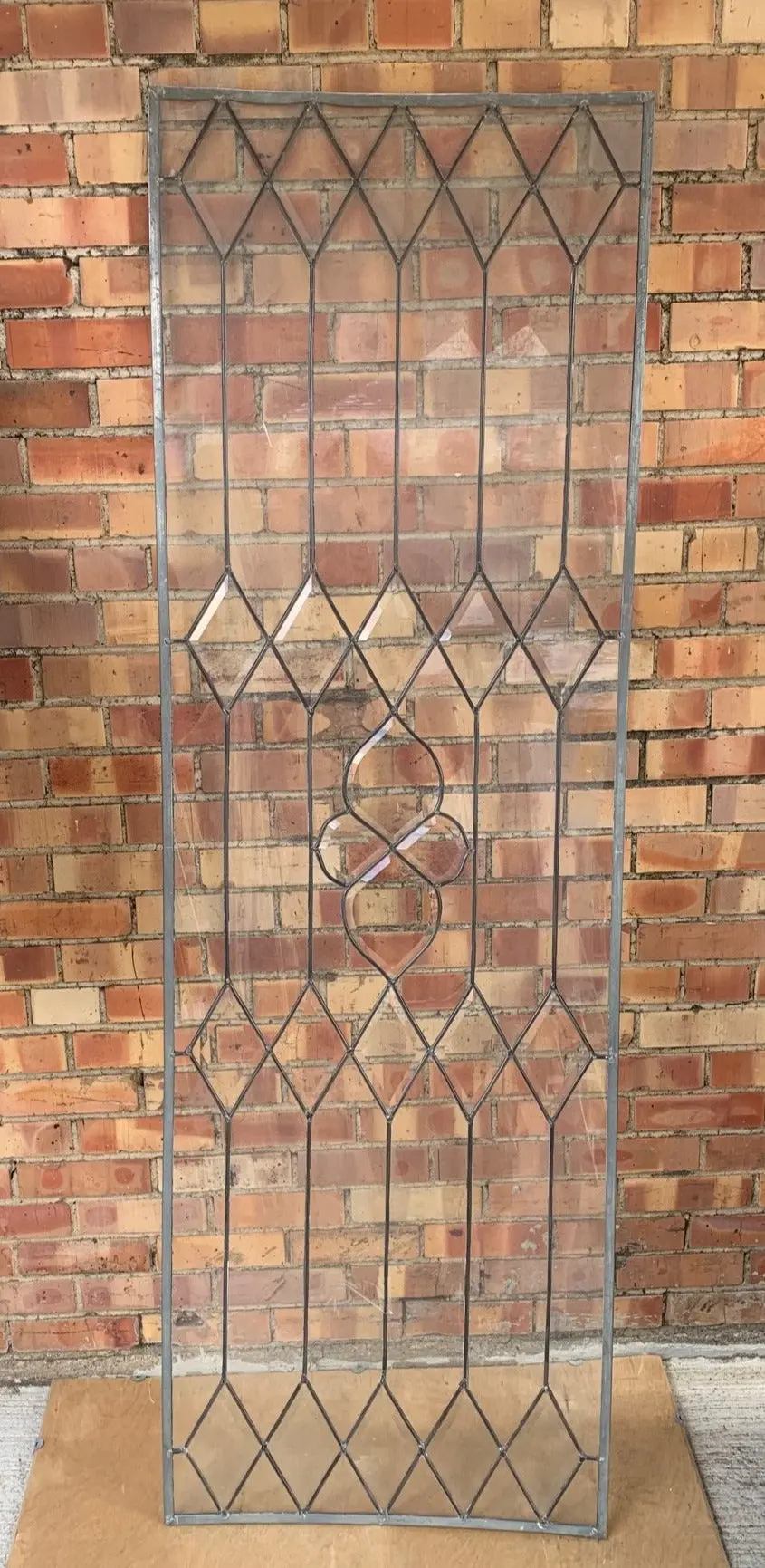 Beveled And Leaded Glass Window In Frame 1