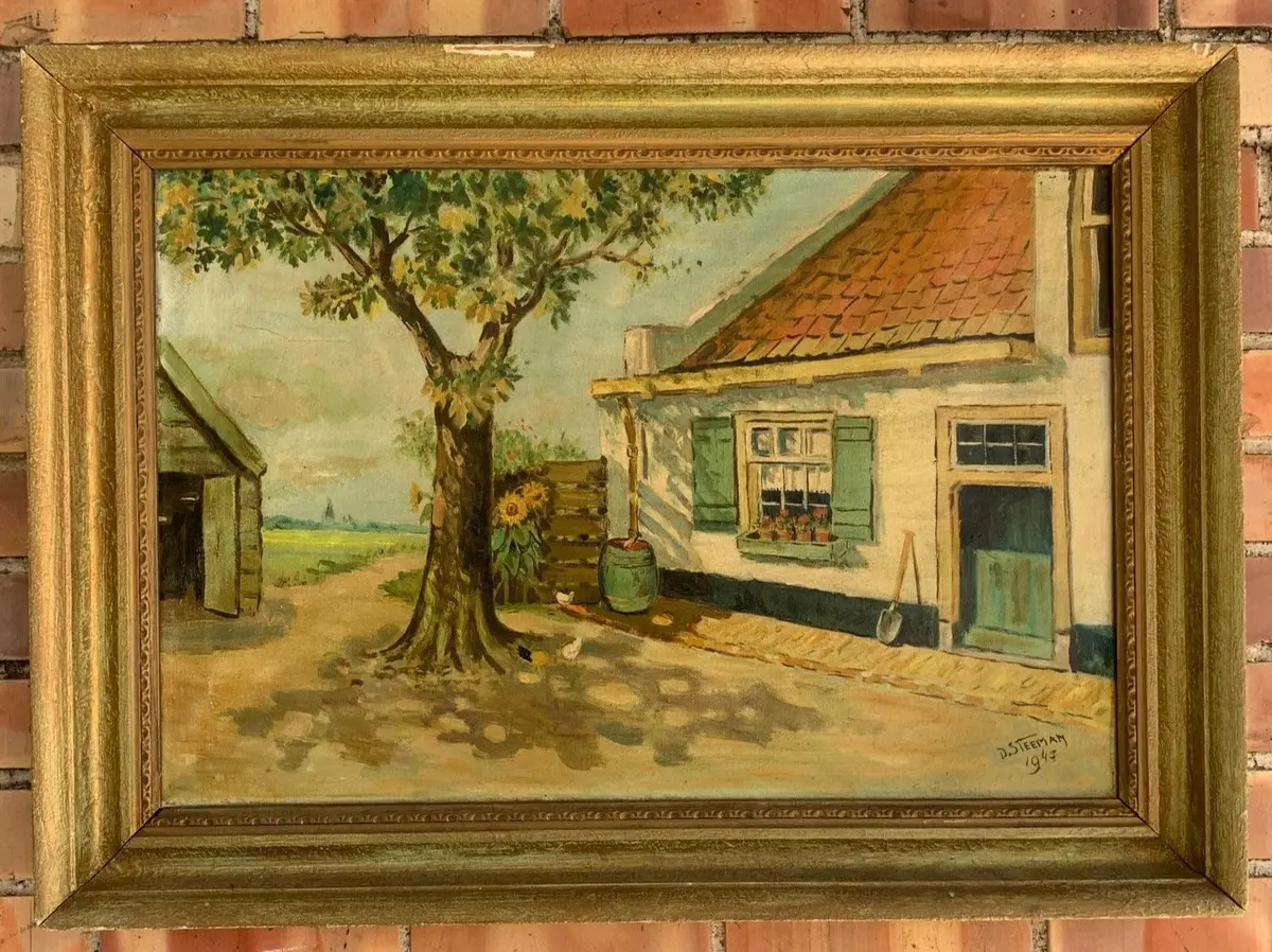 D. Steeman Oil Painting On Canvas On Rural Home 1