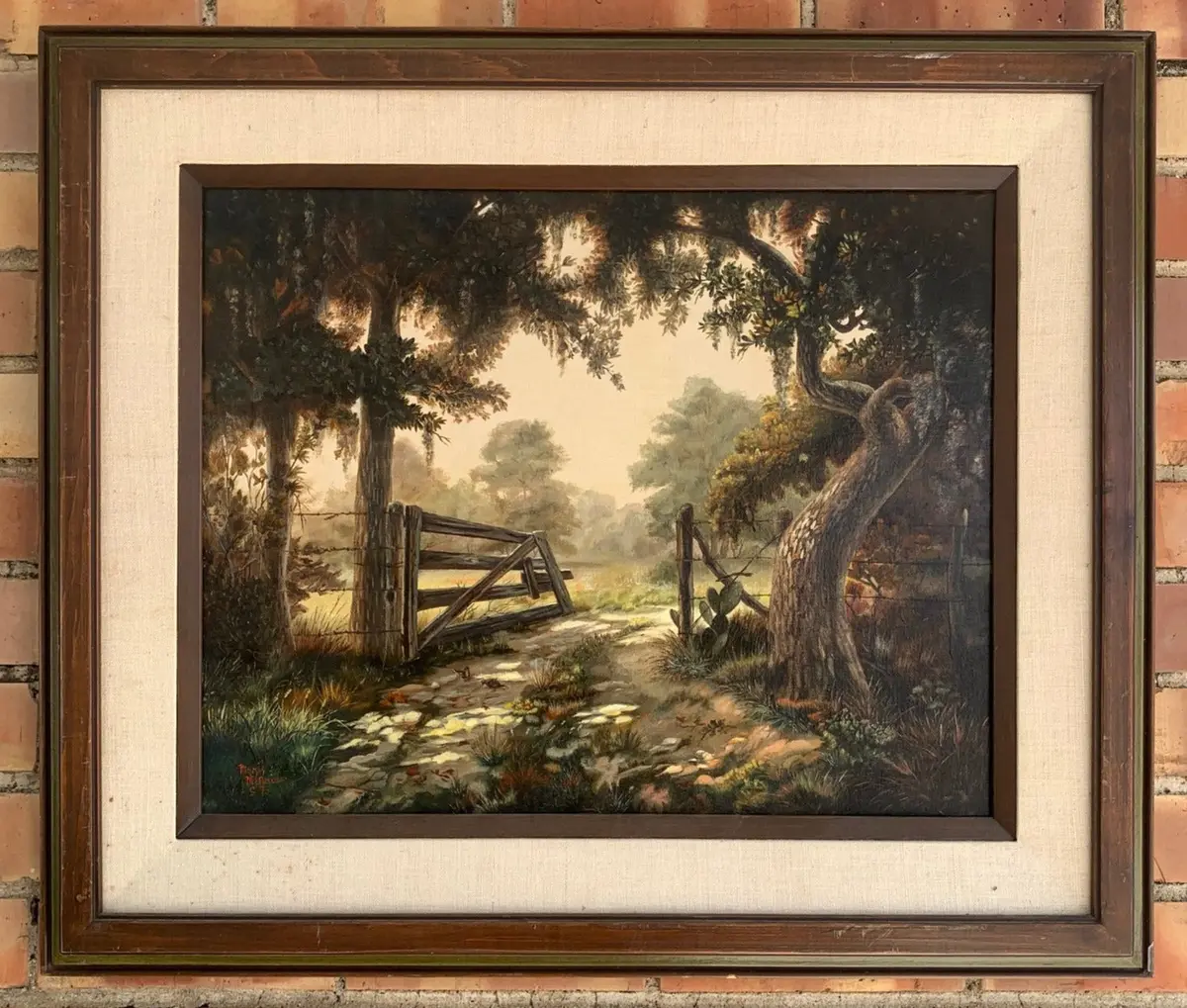 Landscape Recreation Oil On Canvas Painting By Marie Mcbride (After Windberg) 1