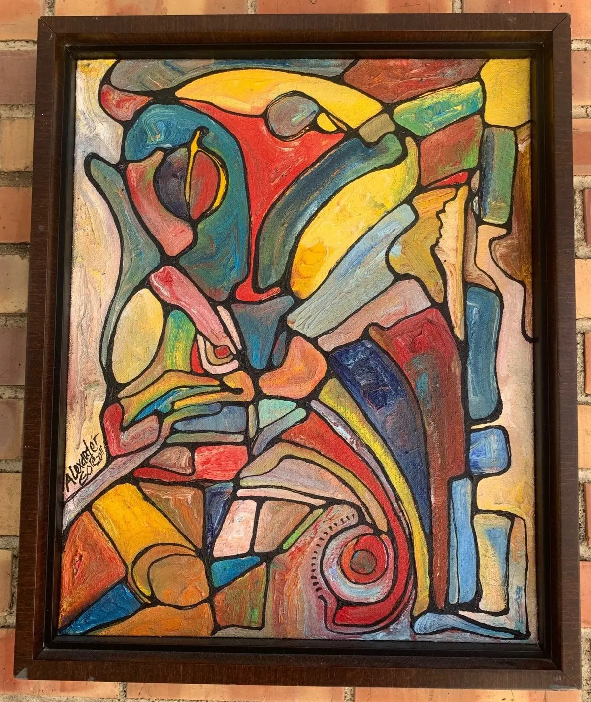 Alexander Gor Limited Edition Abstract Oil On Cork 1