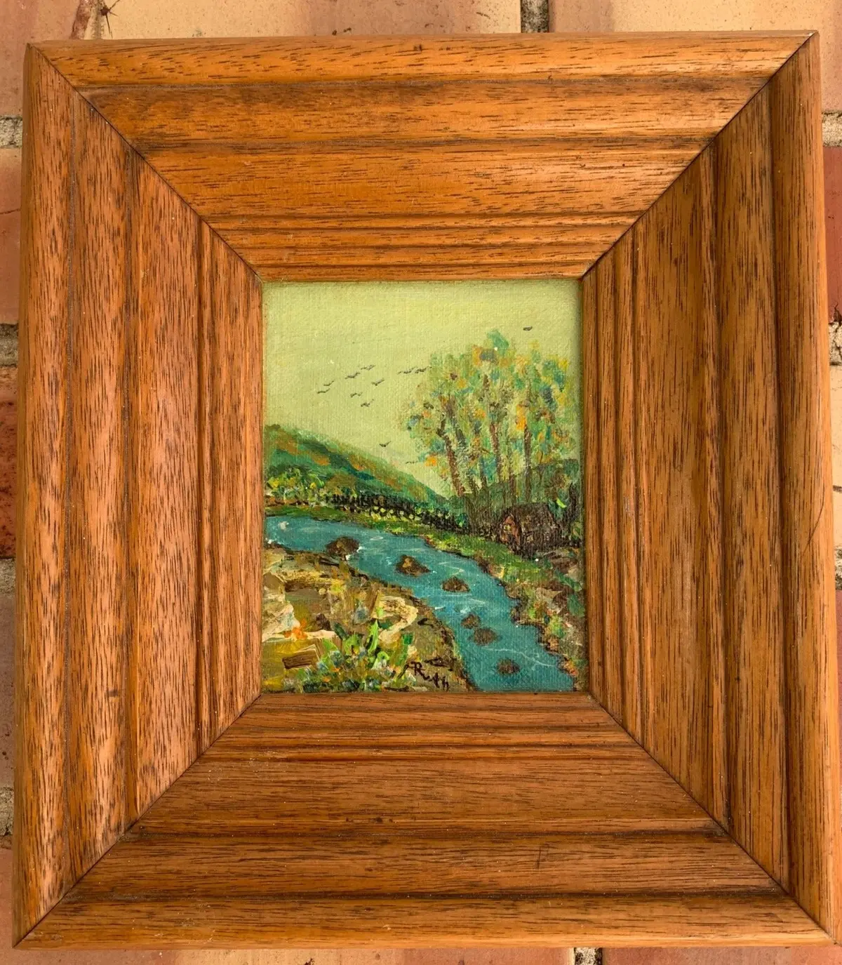 Ruth Lucier California Landscape Miniature Oil Painting On Board 1