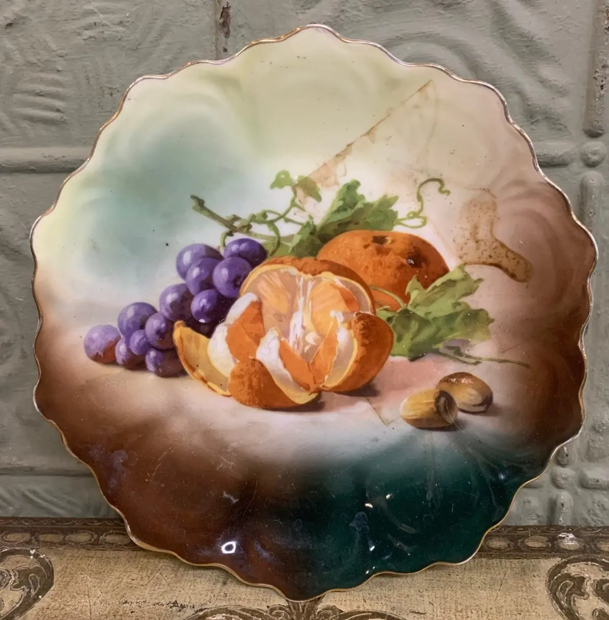 Porcelain Fruit Hand Painted Bavarian Plate 1