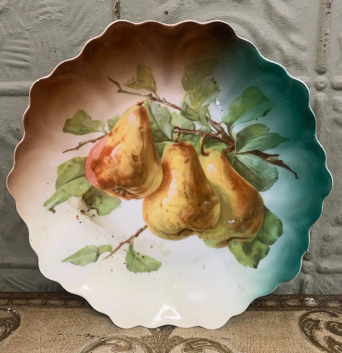 Porcelain Fruit Hand Painted Bavarian Plate 1