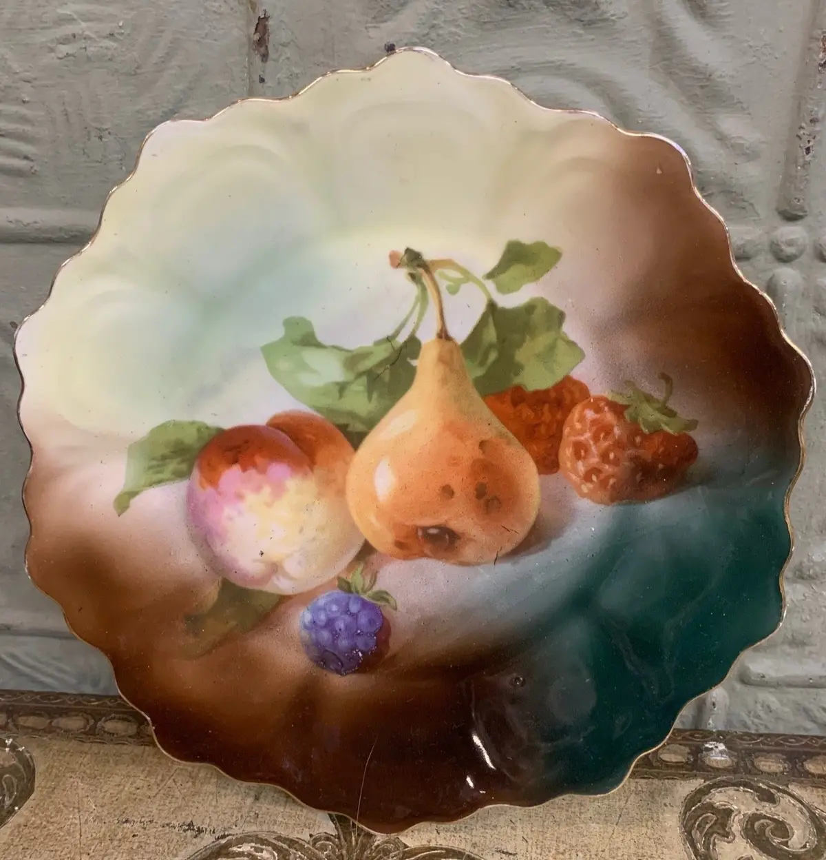 Porcelain Fruit Hand Painted Bavarian Plate 1