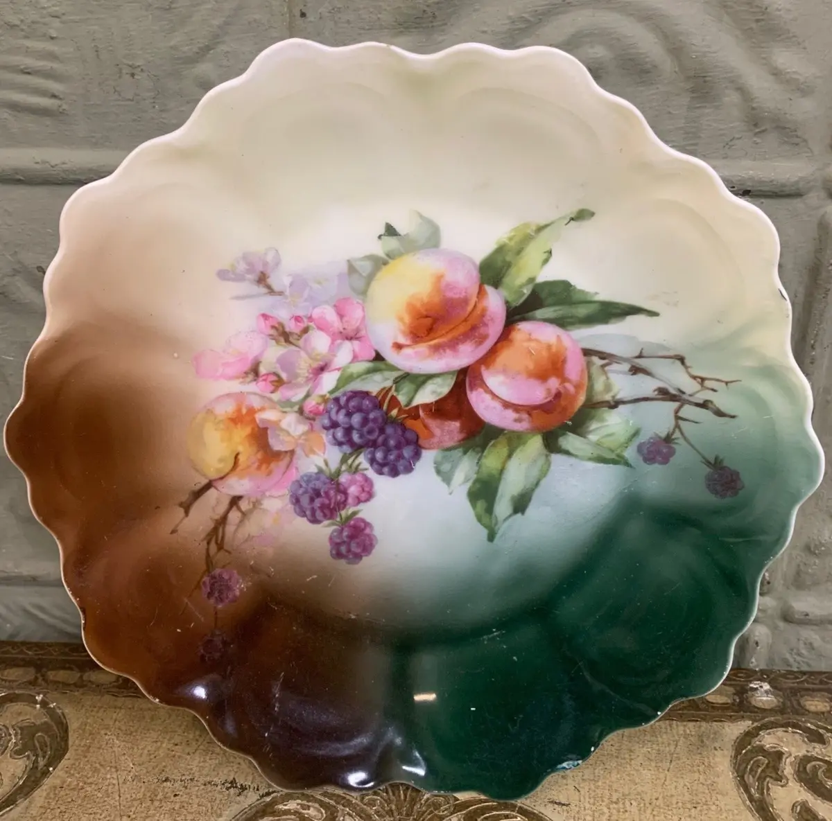 Porcelain Fruit Hand Painted Bavarian Plate 1