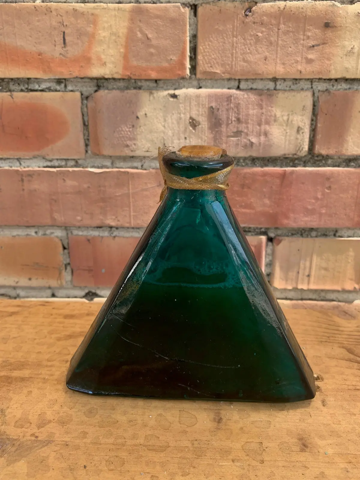 Triangular Glass Bottle 1