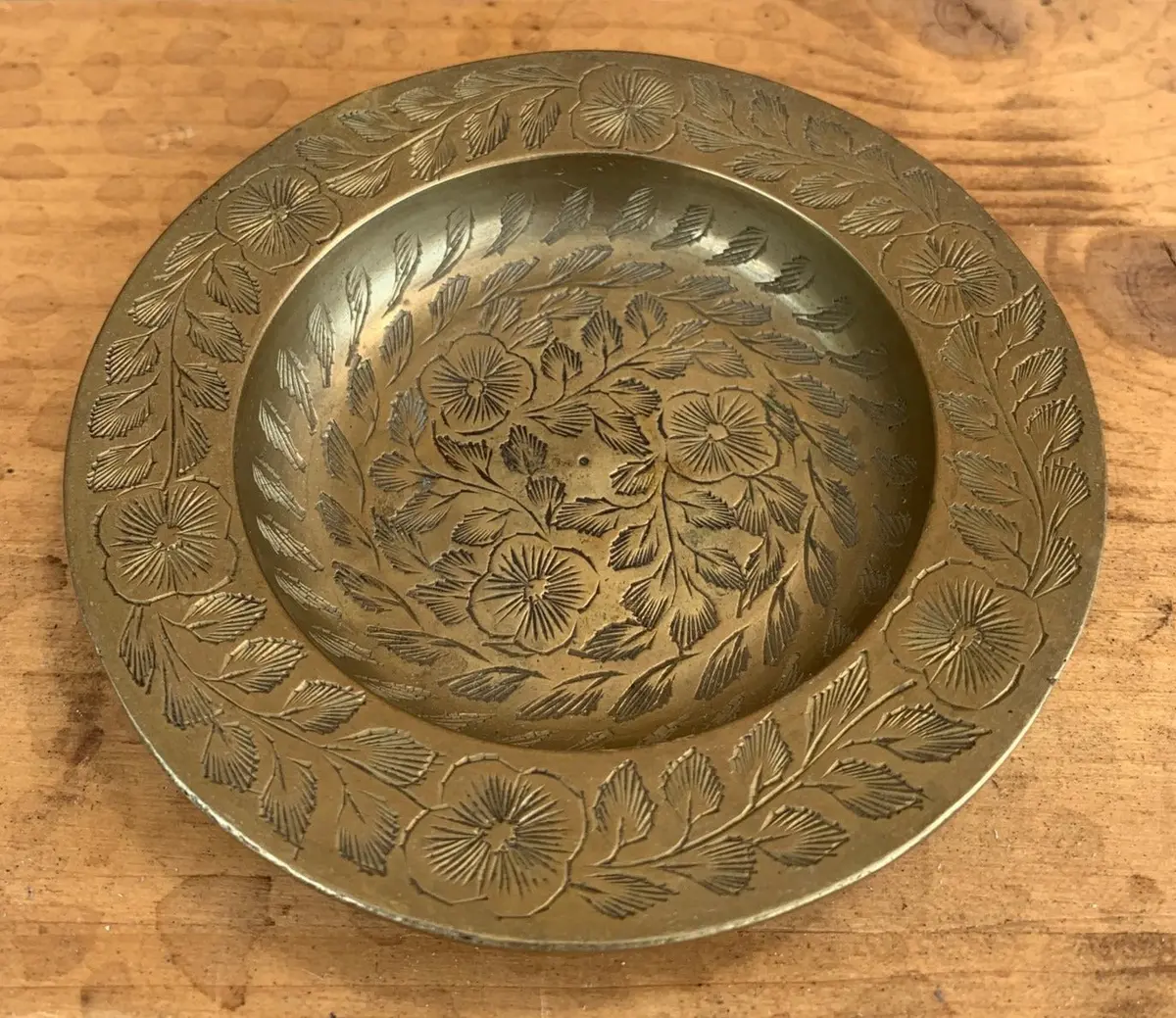 Brass Indian Floral Small Dish 1