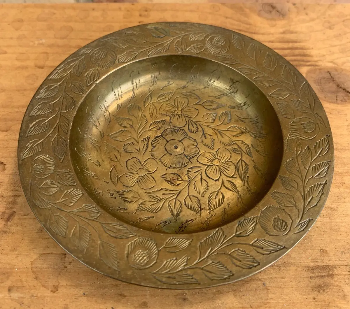 Brass Indian Floral Small Dish 1