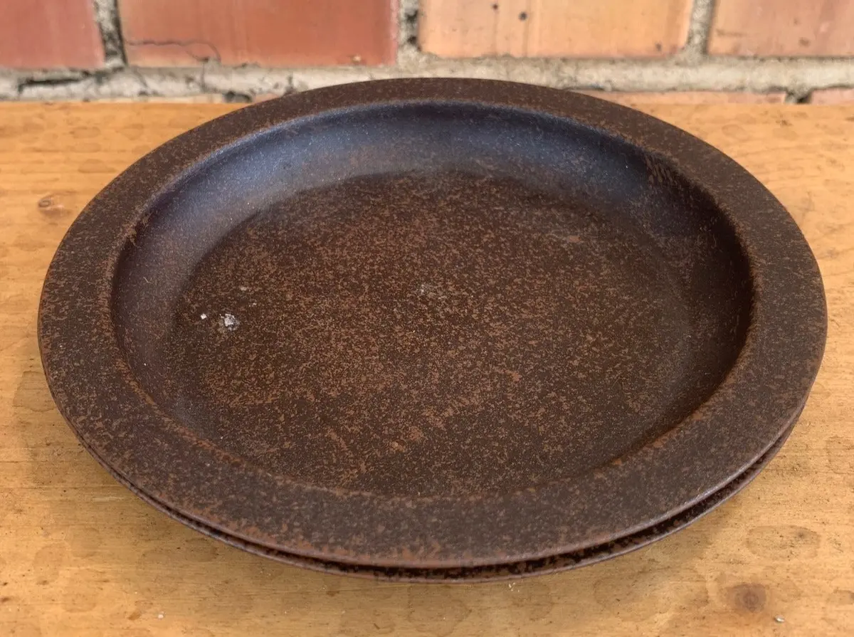 Pair Of Small Round Metal Trays 1