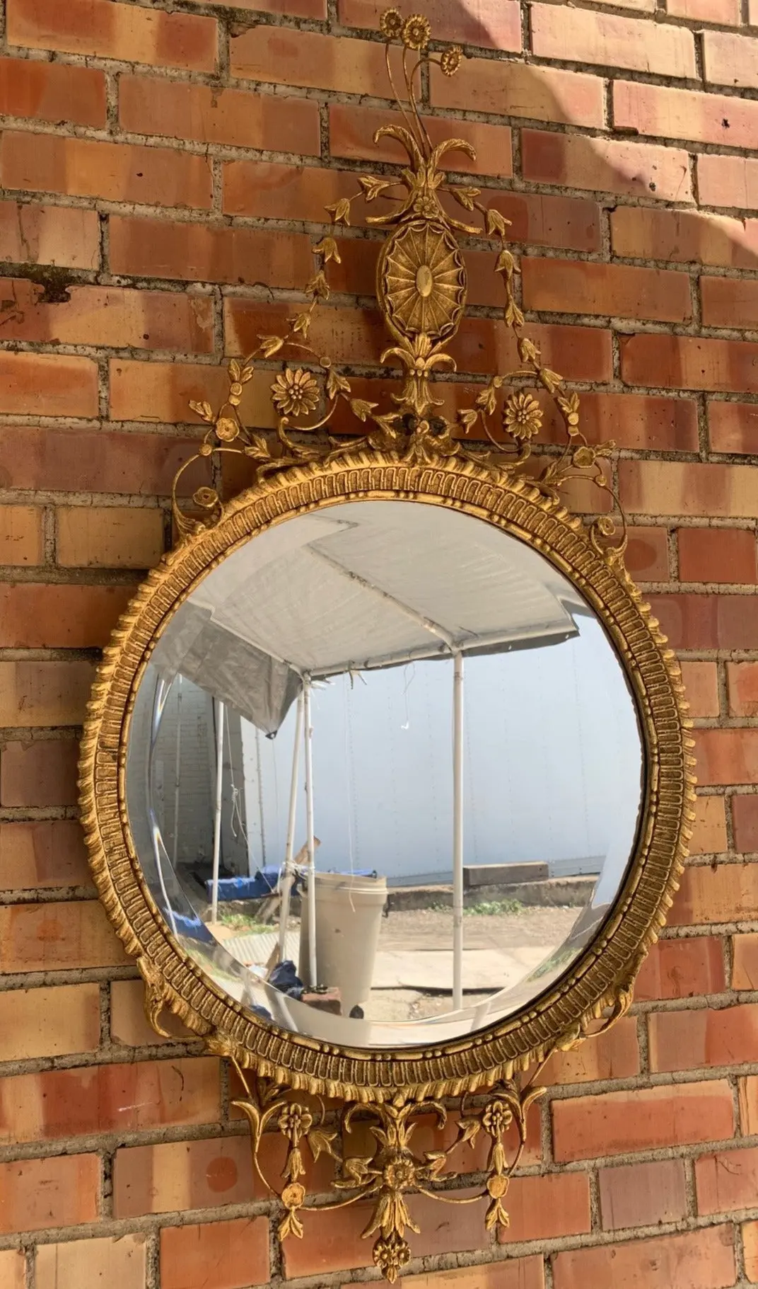 La Barge Round Beveled Mirror In Gilt Frame 1