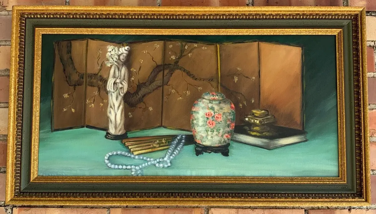 Horizontal Asian Still Life Oil Painting 1