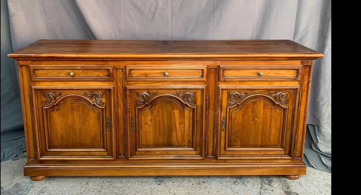 French Walnut Sideboard With Arched Doors 1