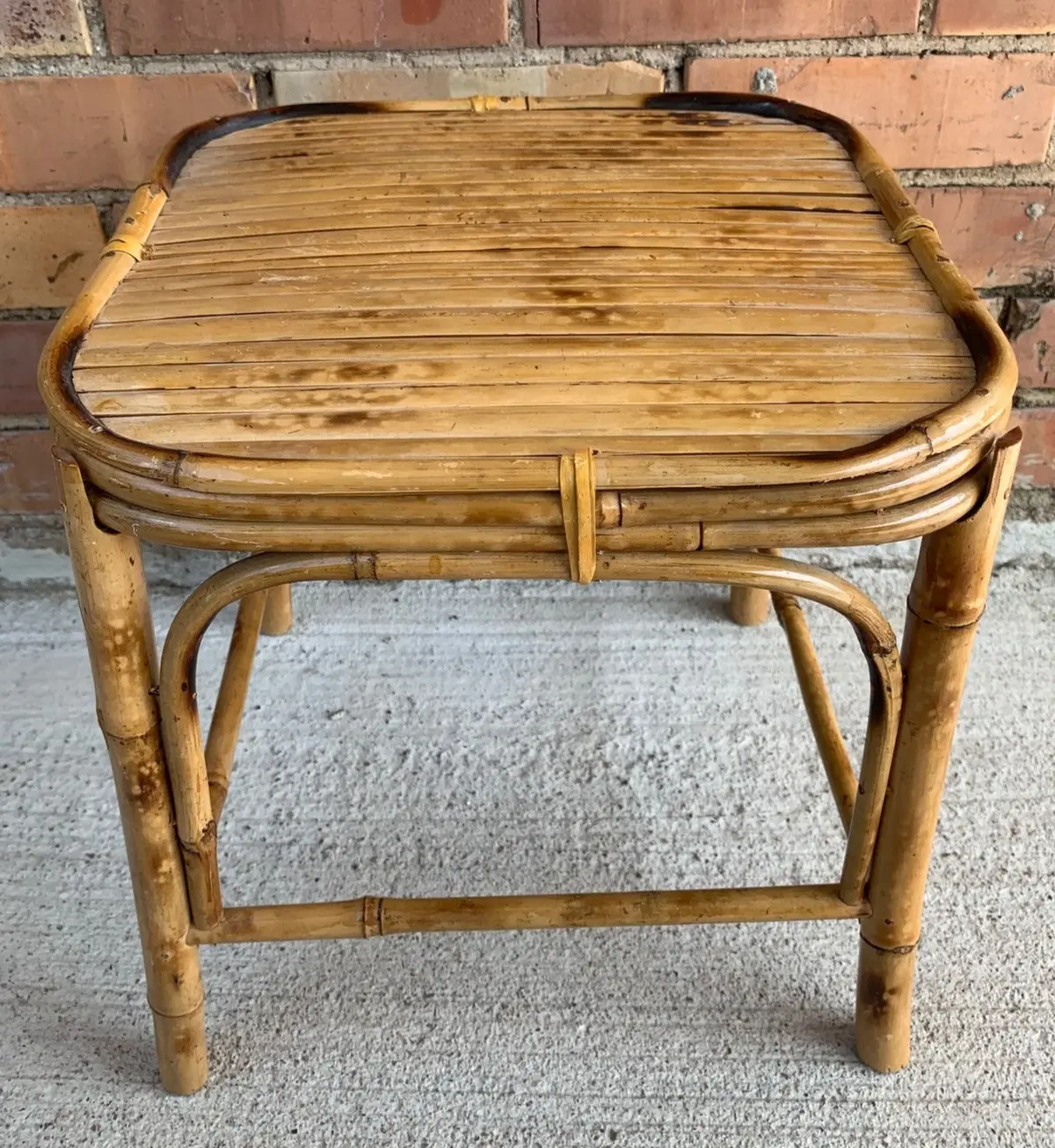 Bamboo Square Plant Stand 1