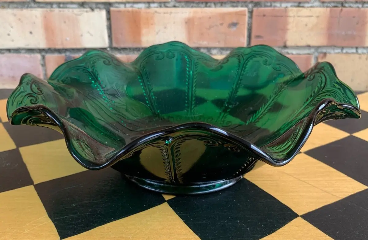 Evergreen Glass Compote 1