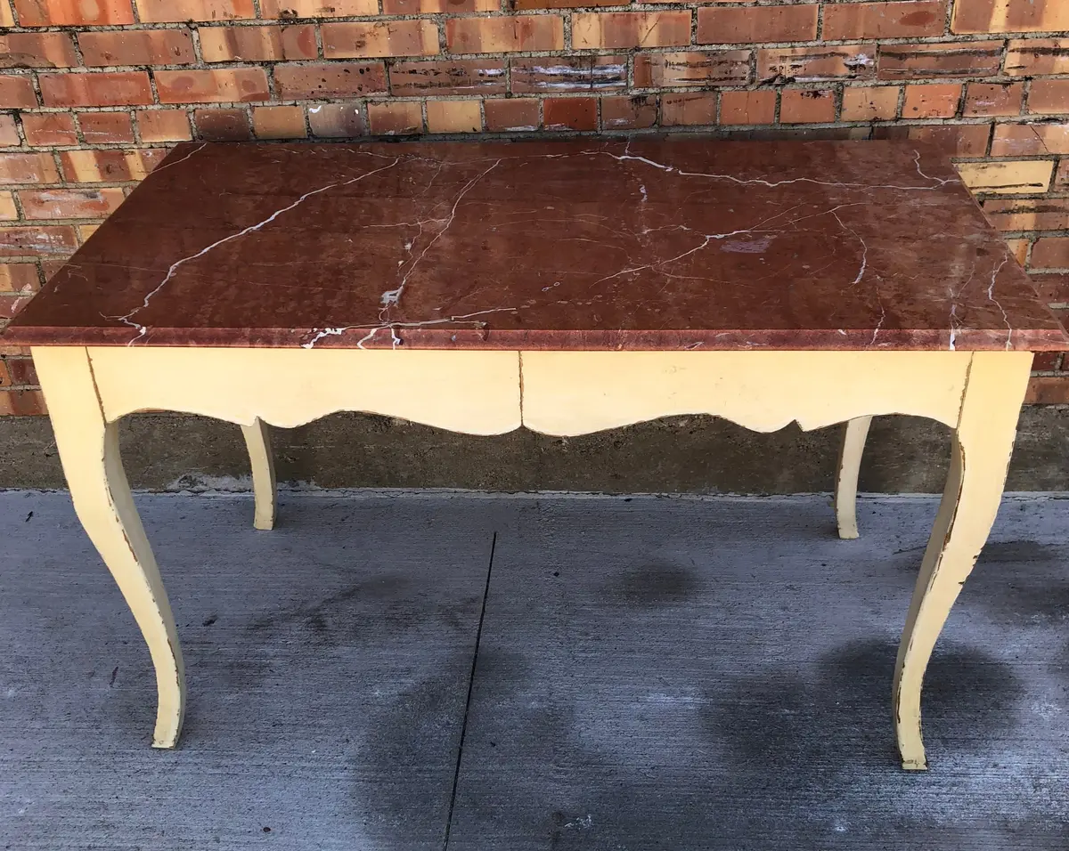 Louis Xv Style Marble Top Desk 1