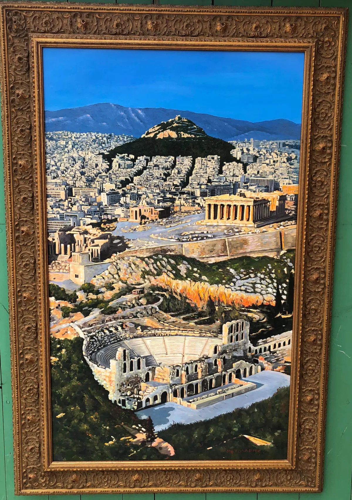 Oil Painting Of Grecian Coliseum Ruins 1